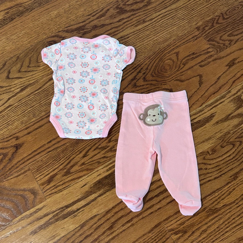 Mini Muffin | Onesie with Matching Monkey Bottoms